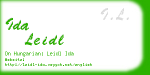 ida leidl business card